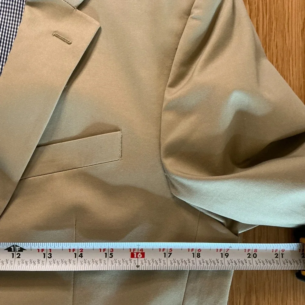 Banana Republic 38R Beige Cotton Sport Coat Blazer Jacket Stretch Standard Fit
